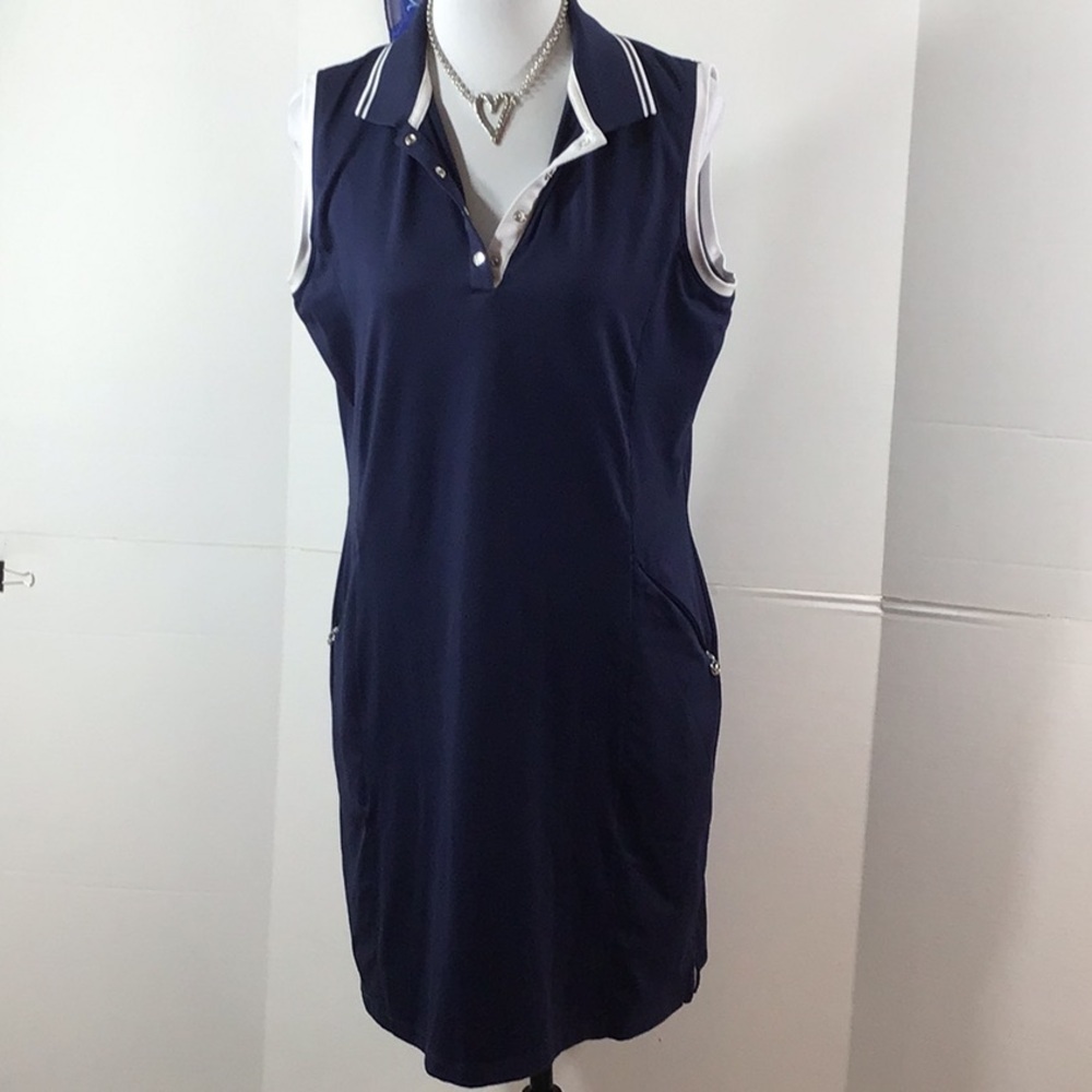Callaway navy/white opti-dri athletic dress L